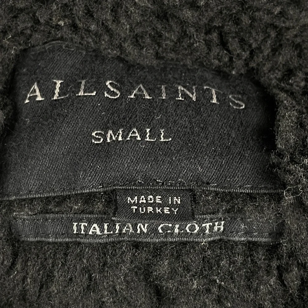 AllSaints Jacket Men S Navy Princeton Parka Hooded Sherpa Lined Coat Warm Comfy‎
